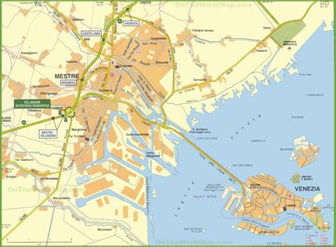 Map of Venice italy and surrounding area - Map Venice italy surrounding ...