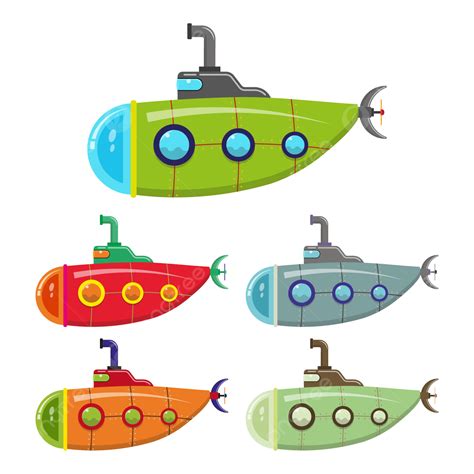 Multicolored Military Submarine Transparent Image, Submarine, Military, Cartoon PNG and Vector ...