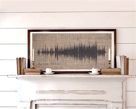 Custom Soundwave Art Custom Sound Wave Art on Burlap Sound - Etsy