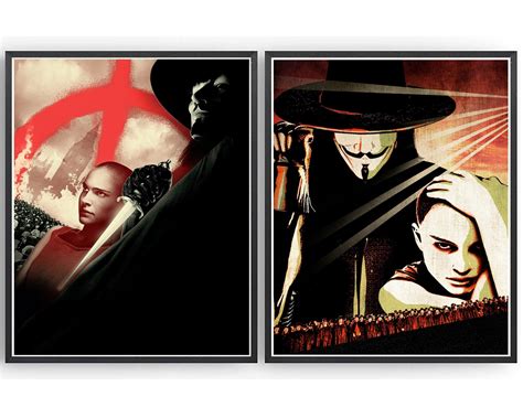 V for Vendetta Poster Set Movie Poster Bedroom Wall Art Movie | Etsy