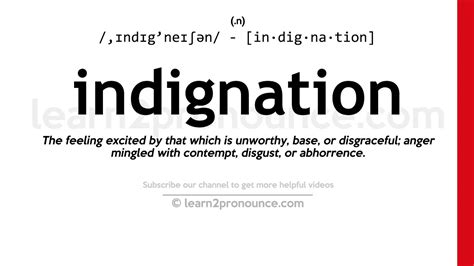 Pronunciation of Indignation | Definition of Indignation - YouTube