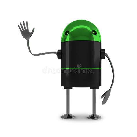 Robot waving hand stock illustration. Illustration of effective - 52222691