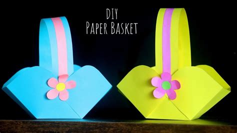 DIY Paper Basket Easy, Easter Basket Ideas, Paper Craft Ideas for Kids