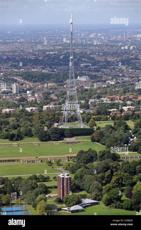 An aerial view of the Crystal Palace transmitter tower, in south London Stock Photo - Alamy