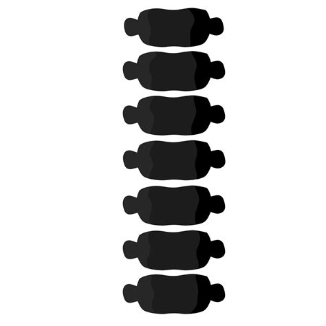 Black silhouette of spine on a white background. 6389796 Vector Art at Vecteezy