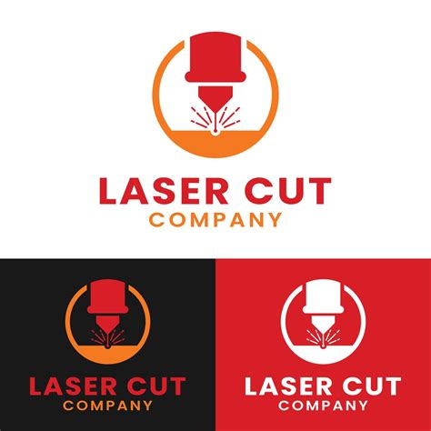 Laser Beam Cutting Engraving Logo Design Template 8065385 Vector Art at ...