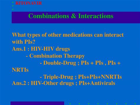 PPT - RITONAVIR INTERACTIONS AND SIDE EFFECTS PowerPoint Presentation ...