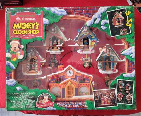 MR. CHRISTMAS MICKEY'S Clock Shop Animated Disney Set lights music 21 Carols EX £103.76 ...