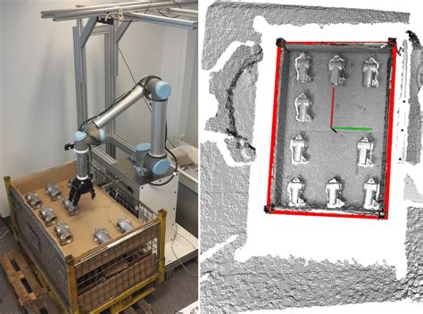 Robot platform (left) consisting of a Universal Robots UR10 arm, a ...