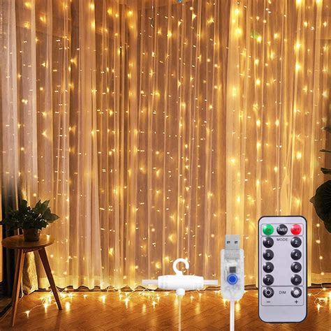 3m*3M 300LEDS Waterproof Curtain Light Christmas Llight with Remote ...