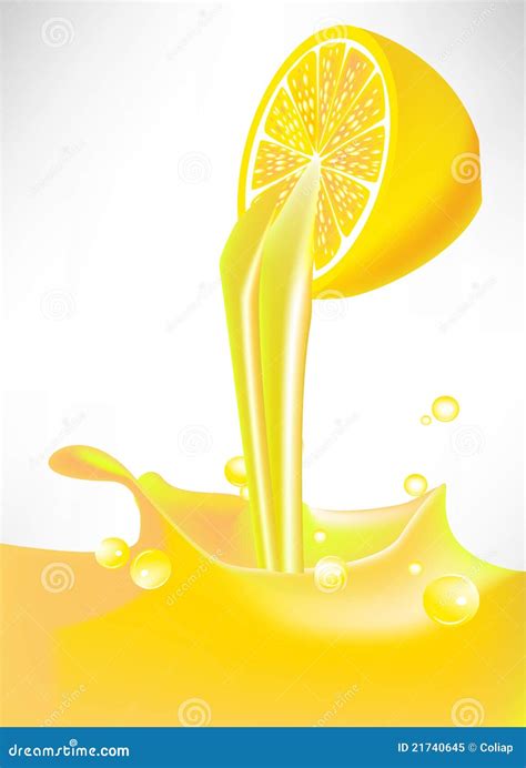 Lemon Juice Splash Pouring From Fruit Royalty Free Stock Photo - Image ...