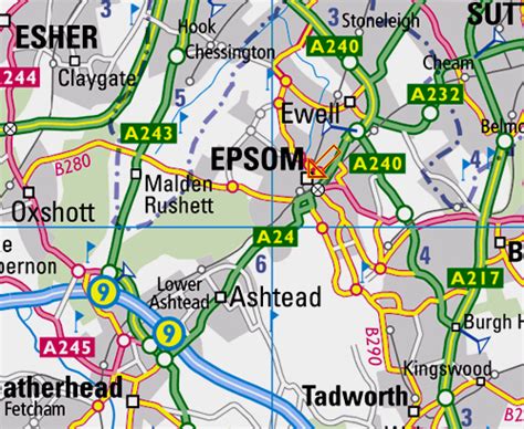 Epsom General Hospital Map