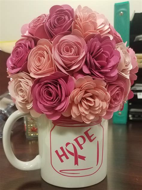 Breast Cancer flower arrangement | Etsy