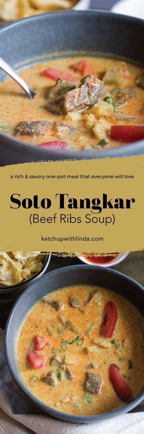 Soto tangkar Betawi is a creamy, cozy, and delicious beef ribs soup