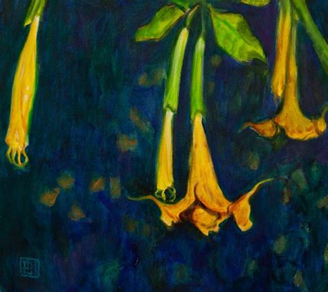 Angels Trumpets II Oil painting by Liudmila Pisliakova | Artfinder