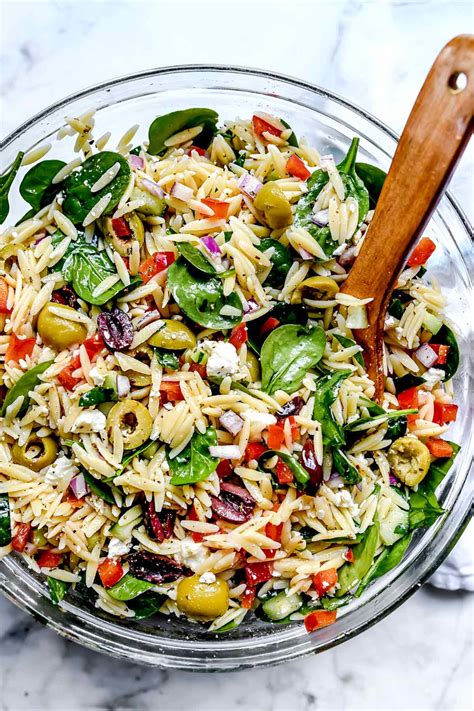 Mediterranean Orzo Salad | foodiecrush.com | Spring pasta recipes, Easy ...