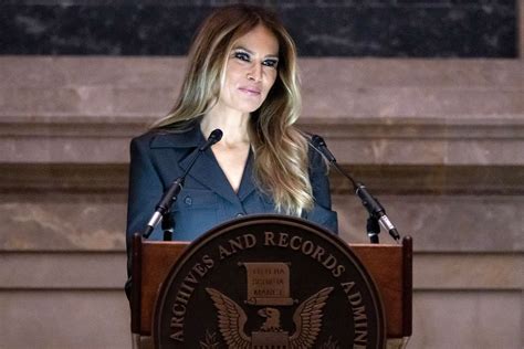 Melania Trump Makes Unusual Public Appearance at National Archives Ceremony