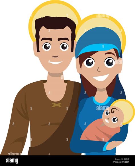 Mary joseph cartoon icon holy hi-res stock photography and images - Alamy