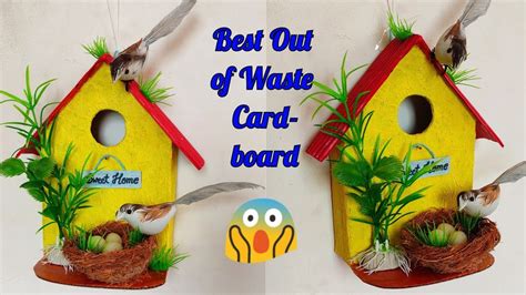 Best Out of Waste Cardboard/ DIY Bird House with Waste Materials | Bird houses diy, Best out of ...