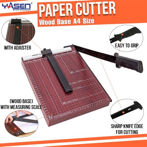 Officom Paper Cutter Wood A4 Manual Paper Cutter Office Photo Paper ...