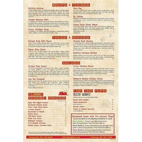 Menu of Yellow Dog Eats in Windermere, FL 34786