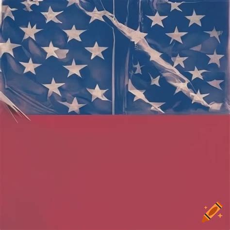 Album cover with american flag on Craiyon