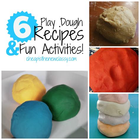 6 Easy Play Dough Recipes + 5 Fun Play Dough Activities - Cheap Is the New Classy