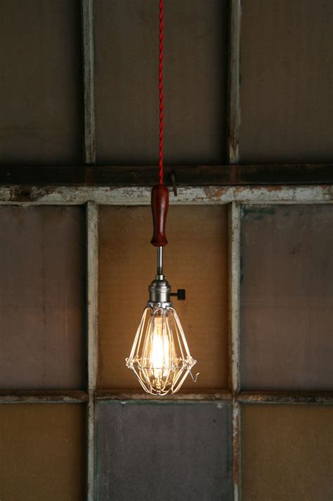 Industrial cage pendant light. | Industrial cage pendant light, Cage pendant light, Pendant light