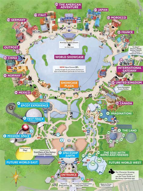 Updated Epcot Guide Map Showcases Future Projects (Space 220, PLAY ...