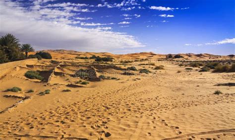 North Sahara Distant Desert Landscape Stock Photo - Image of cloudscape ...