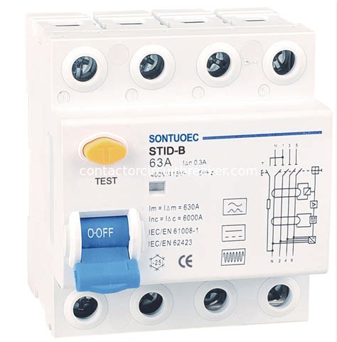 RCD Type B 4P 10KA 415V Residual Current Circuit Breaker