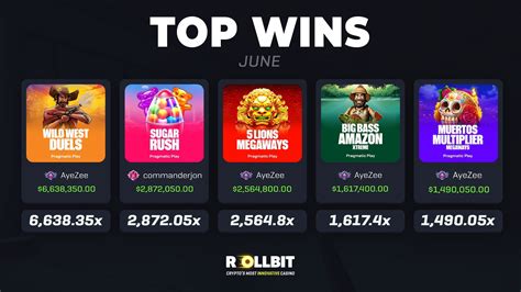 Rollbit on Twitter: "Our top 5 wins of the month were all over $1 ...