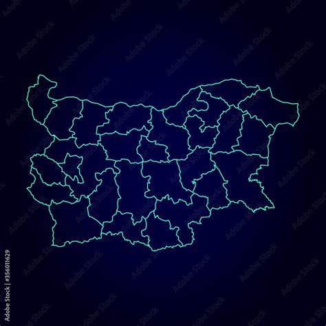 A Map of the country of Bulgaria,High detailed blue vector map - Bulgaria,Blue gradient Bulgaria ...