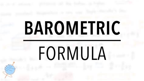 Deriving the Barometric Formula for Pressure - YouTube