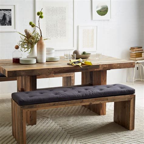 Emmerson Reclaimed Wood Bench | Dining table with bench, Dining bench cushion, Reclaimed wood ...