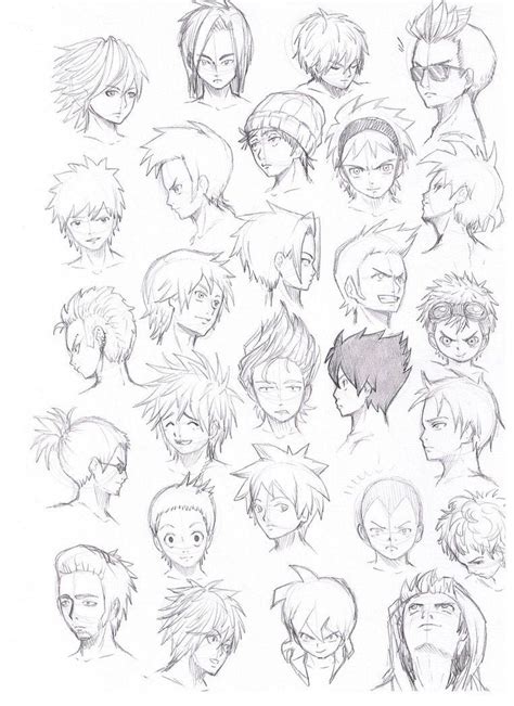 Anime Hair Drawing Reference and Sketches for Artists