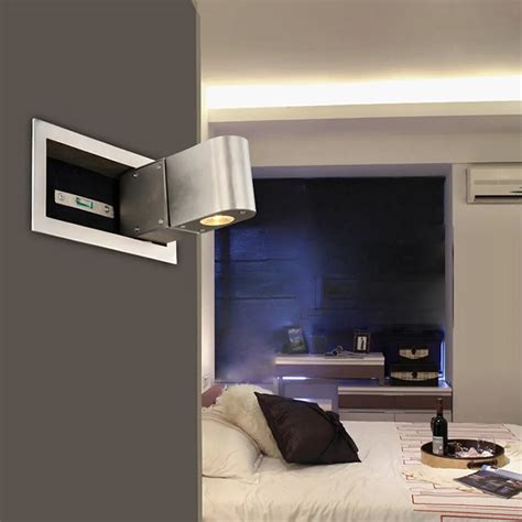 LED Nordic Alloy Adjustable LED Wall lamp Wall Light wireless wall lamp Bedside lamp with Switch ...