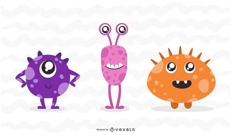 Cute Monster Vector Set Vector Download