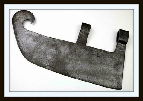 Antique 14th-15th C. French or Scottish VOULGE Polearm Halberd (ax ...