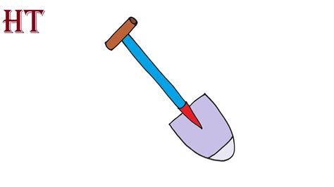 How to Draw a Shovel Step by Step || Easy drawing tutorials - YouTube