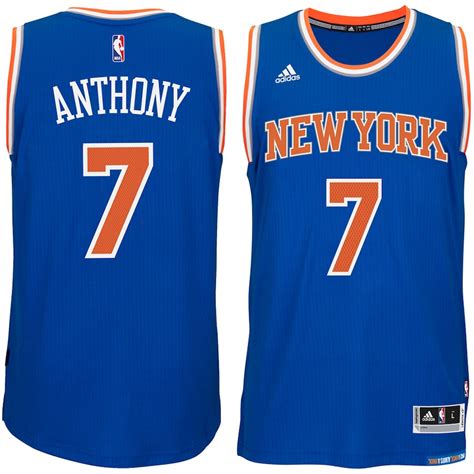 Men's adidas Carmelo Anthony Blue New York Knicks Player Swingman Road ...