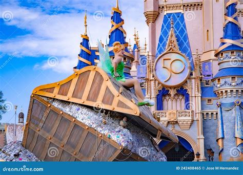 Tinkerbell In The Parade At Walt Disney World. Editorial Image ...