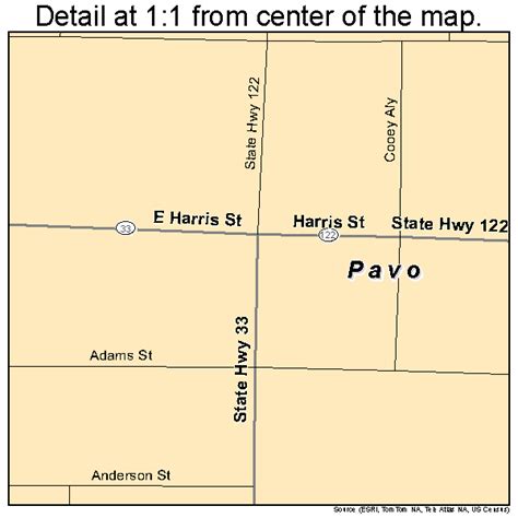 Pavo Georgia Street Map 1359556