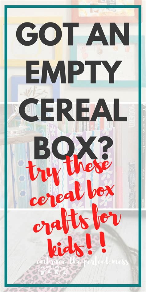 Cereal box crafts for kids – Artofit