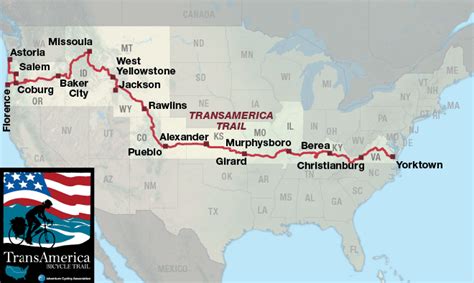 Trans America Trail Map – Map Of The Usa With State Names