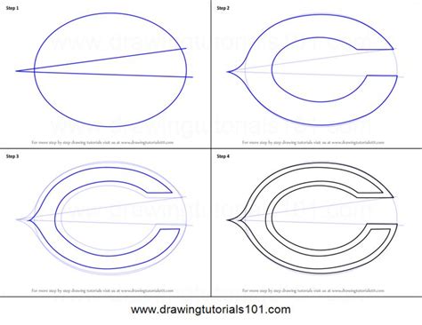 How to Draw Chicago Bears Logo Printable Drawing Sheet by ...