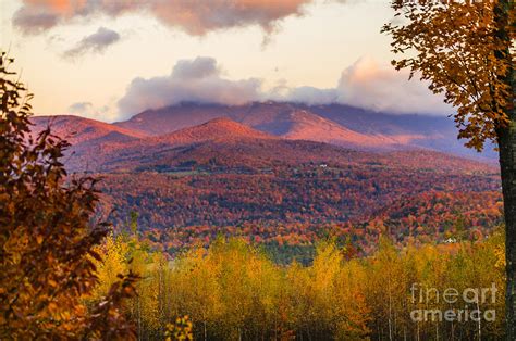 Fall foliage on Mt. Mansfield in Stowe Vermont USA Photograph by Don Landwehrle - Fine Art America