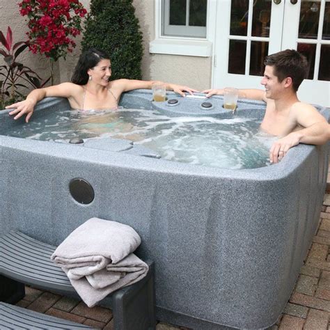 Select 150 4-Person 12-Jet Plug and Play Hot Tub with 12 Stainless Jets ...