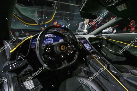 Interior Ferrari Roma Unveiled Rome Italy Editorial Stock Photo - Stock Image | Shutterstock