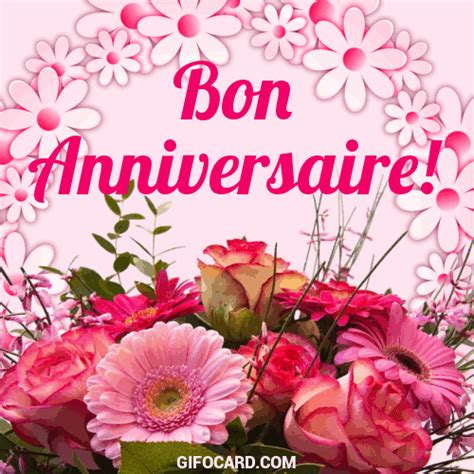 French Happy Birthday gif ecards – free download, click to send